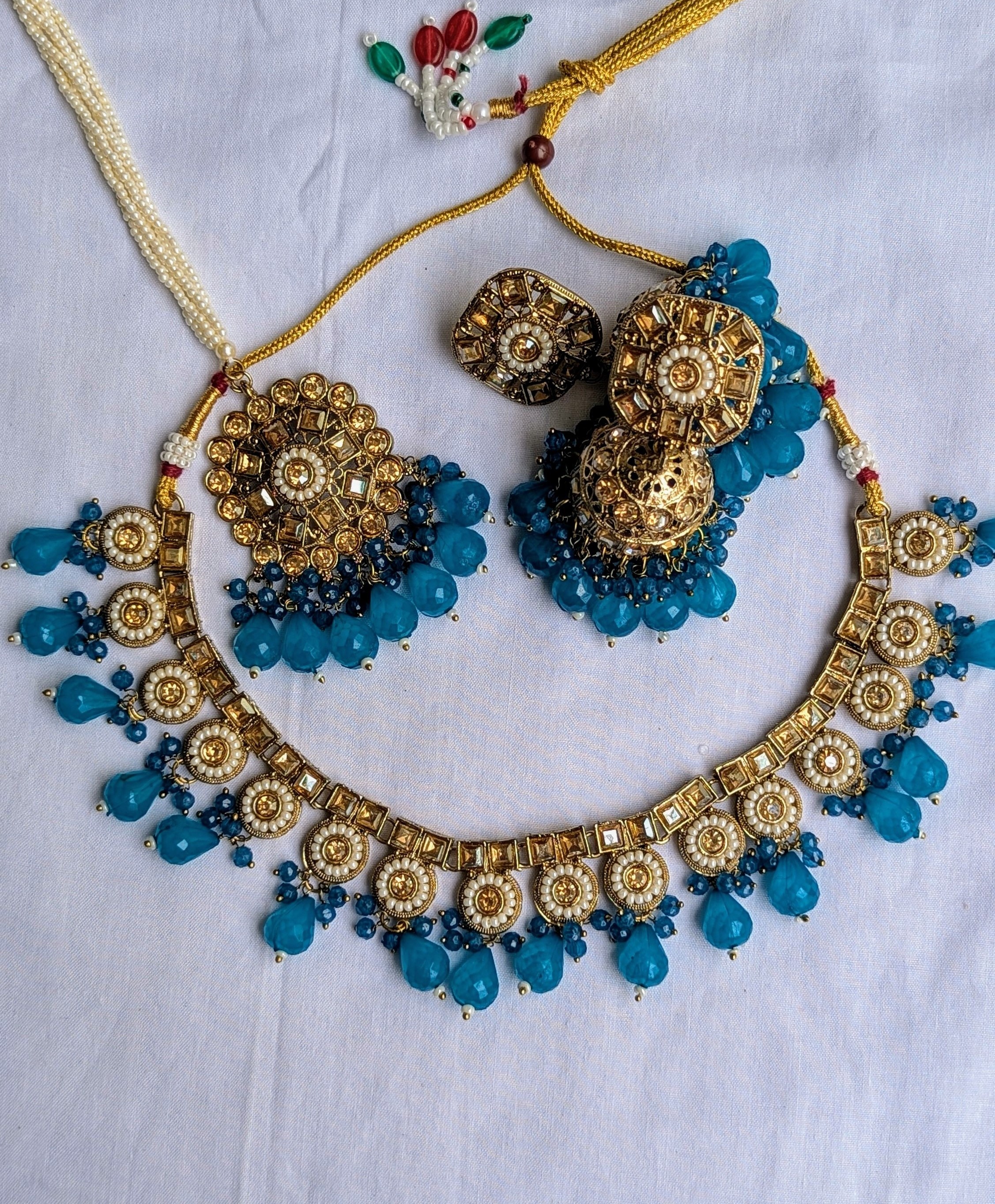 Chokher Set With Jhumka & Tikli