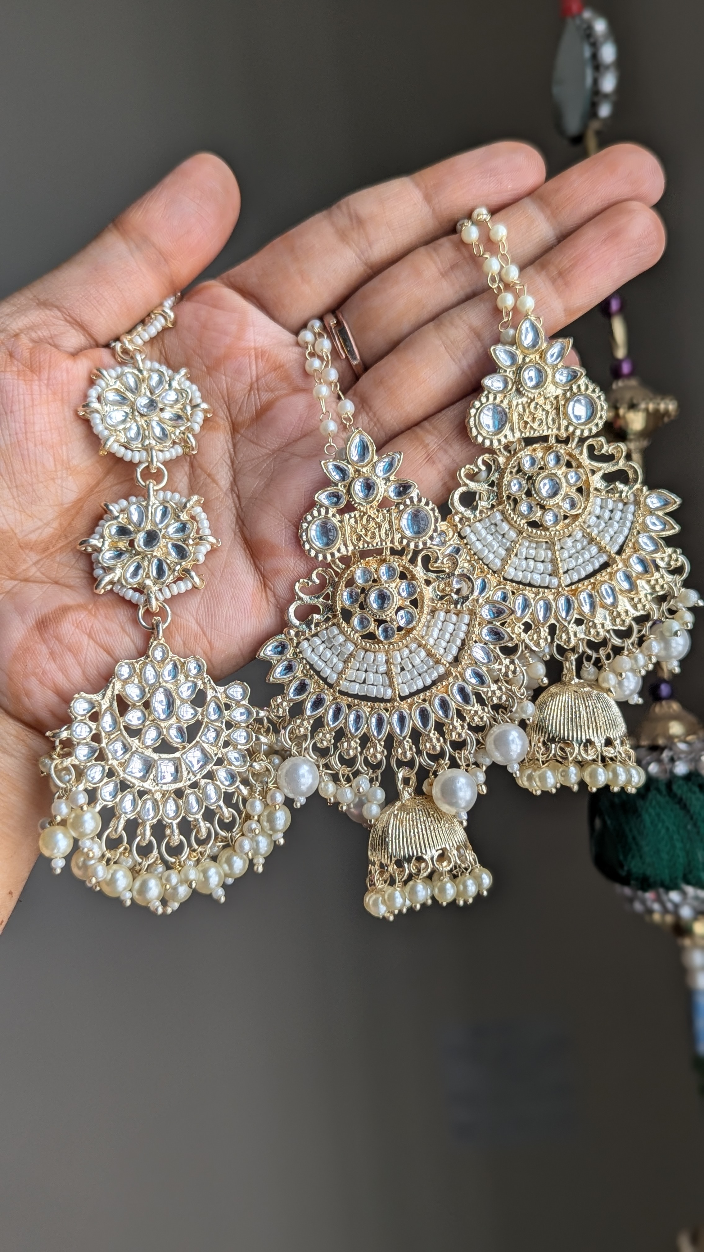 Kundan Earring with Tikli