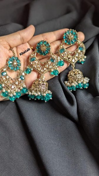 Reverse Ad Earring-Tikli Set