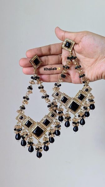 Long Kundan Chandbali